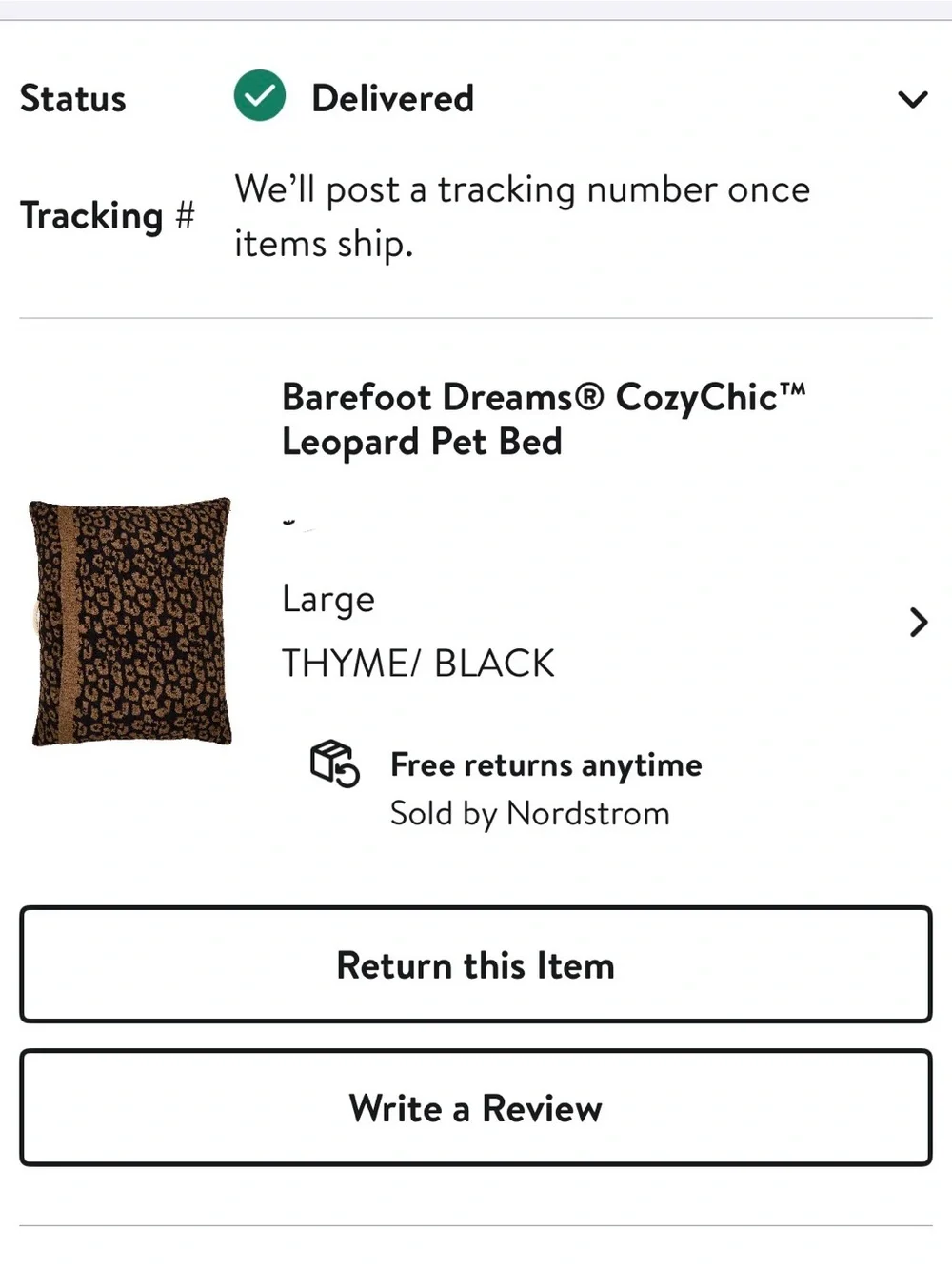 CozyChic Barefoot in the Wild Leopard Pet Bed - Black & Taupe